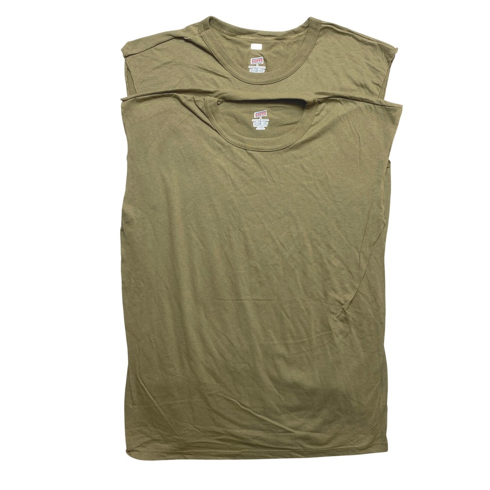 Lot Of 2 SOFFE T-Shirt Mens Medium Green Base Layer Military Made in USA